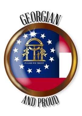 Georgia Proud Flag Button