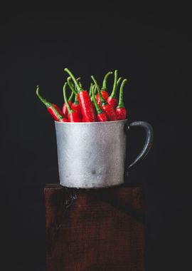 Fresh red chillies