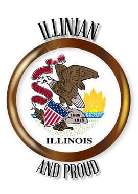 Illinois Proud Flag Button