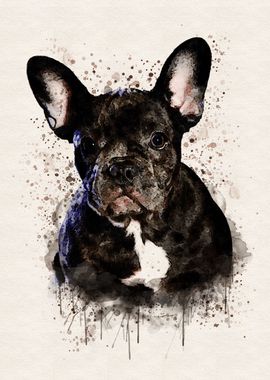 French Bulldog Watercolor