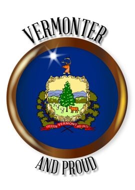 Vermont Proud Flag Button