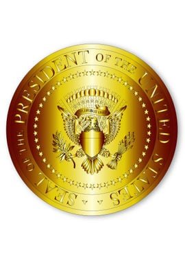 President Seal In Gold