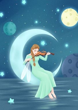 Girl playing the violin