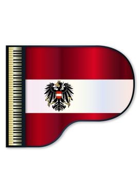 Grand Piano Austrian Flag