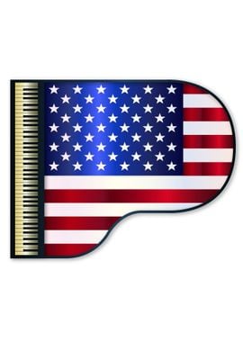 Grand Piano USA Flag