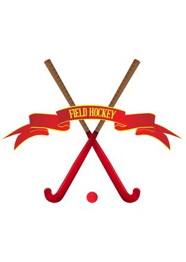 Field Hocky Ribbon Banner 