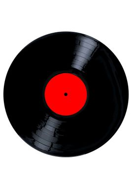 Blank Red Record Label