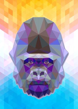 Gorilla Monkey Polygon