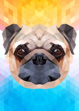 Pug Dog Polygon