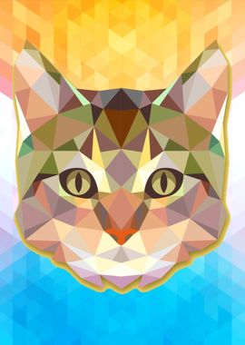 Cat Face Polygon