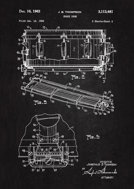 1963 Snare Drum Patent Art