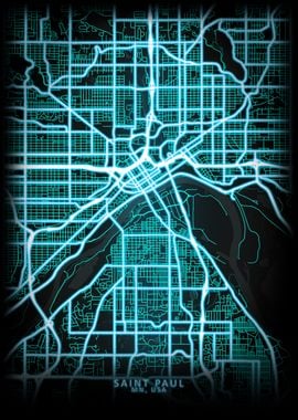 Saint Paul MN USA City Map