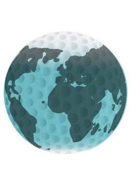 Golf Ball And Globe