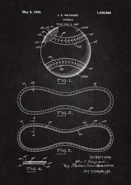 1928 Baseball  Patent