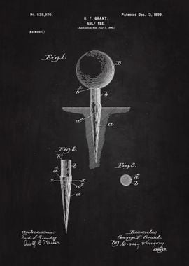 1899 Golf Tee Patent Art