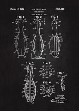 1962 Bowling Pins Patent