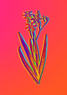 Neon Flower Painting Pink