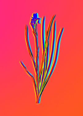 Neon Flower Artwork