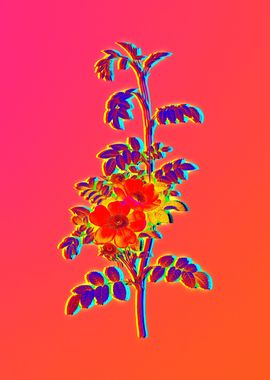 Neon Flower Painting Pink