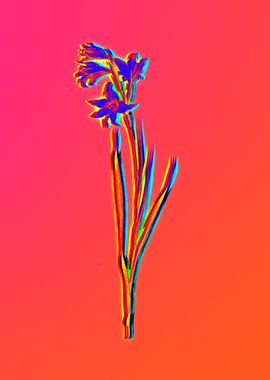 Neon Flower Illustration