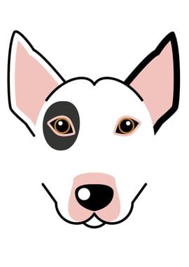 Bull Terrier Dog Face