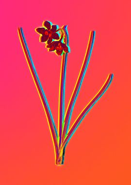 Neon Flower Illustration