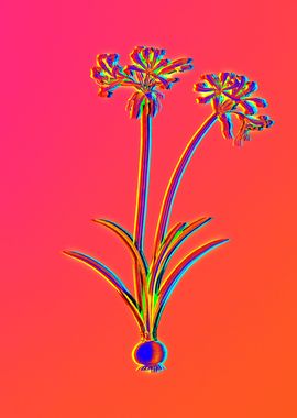 Neon Flower Illustration