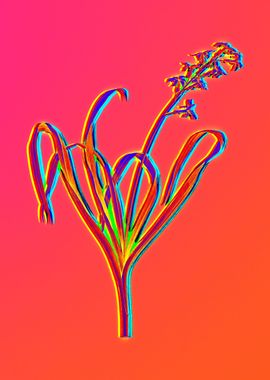 Fire Neon Flower Painting