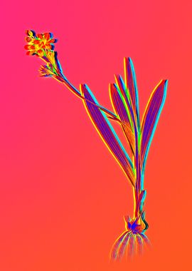 Neon Flower Illustration