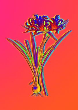 Neon Floral Illustration