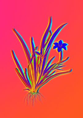 Fire Neon Floral Painting