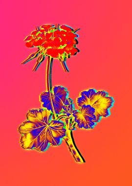 Neon Botanical Painting