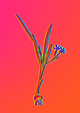 Neon Flower Illustration