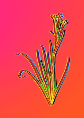 Neon Botanical Drawing