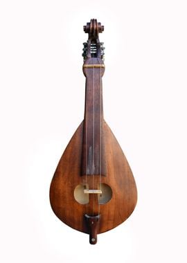 Greek bouzouki isolated