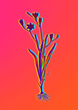 Neon Florals Illustration