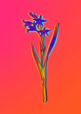 Neon Flower Illustration