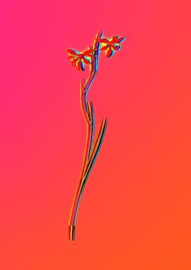 Neon Flower Illustration