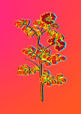 Neon Botanical Painting