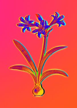 Neon Floral Illustration