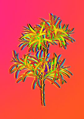 Neon Flower Illustration