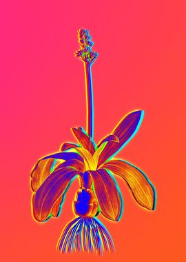 Neon Botanical Painting