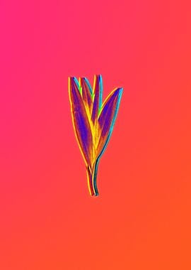 Neon Floral Illustration