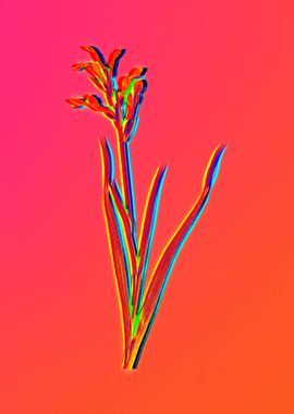 Neon Flower Illustration