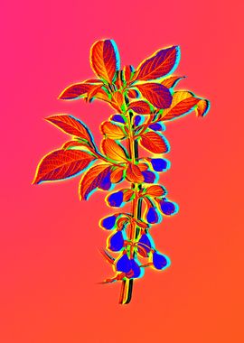 Neon Pop Flower Painting