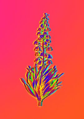 Pink Neon Rainbow Floral