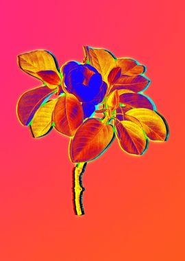 Neon Pop Flower Painting