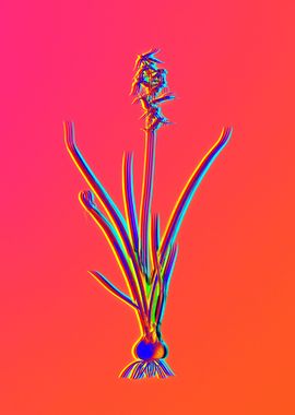 Neon Botanical Drawing