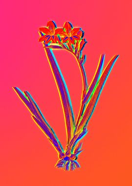 Neon Flower Illustration