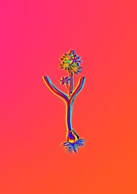 Neon Flower Illustration